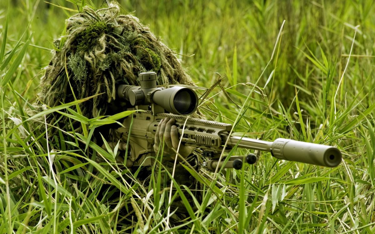 Sniper in the grass