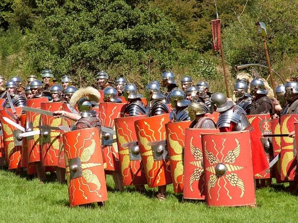 Roman legion reenacted